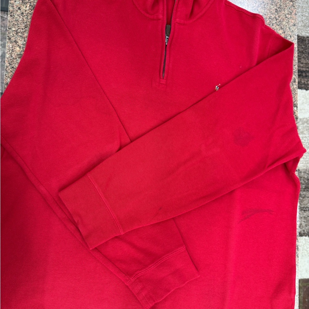 Ralph Lauren Men's Bold Red Zip-Up Sweater